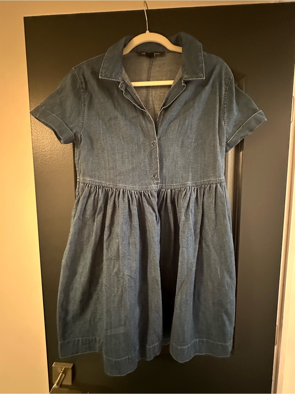 French Connection Denim Shirt Mini Dress - Blue